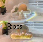 DIY Tulip Night Lamp with LED lights and decorative mirror in pink, purple, and blue