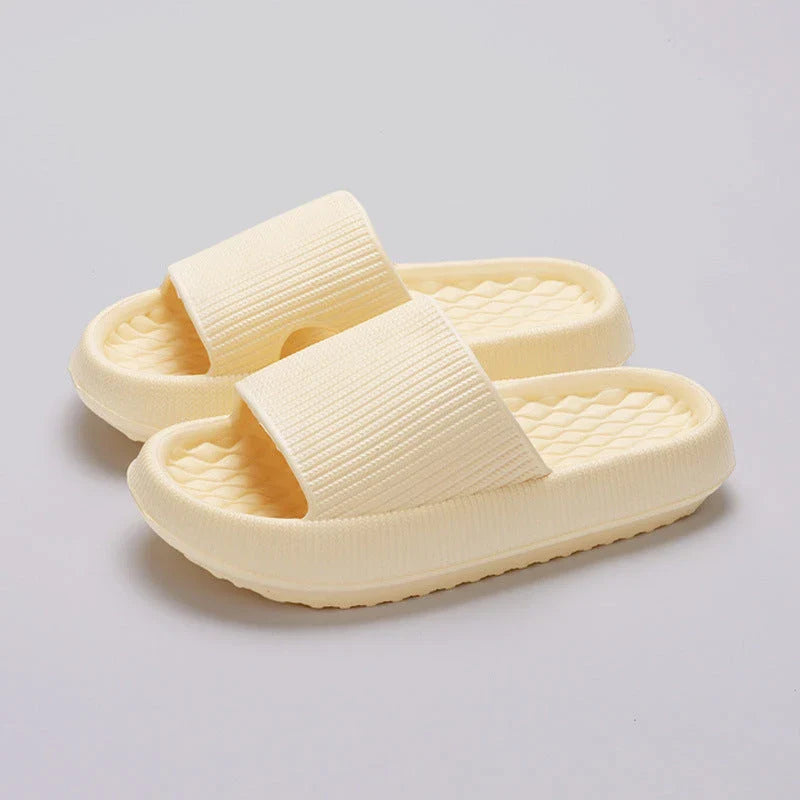 Comfy slip-on sandals with stylish rhombus pattern design, available in various colors and sizes