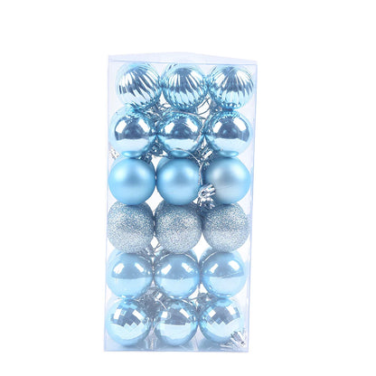36 Christmas decoration balls in 16 colours with 4cm diameter spherical design