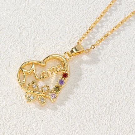 Elegant gold-plated heart-shaped ring with multi-colored rhinestone embellishments, a thoughtful Mother's Day gift