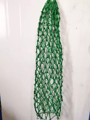 Forage Pocket Horse Feed Bag with 8 knots design in green and red