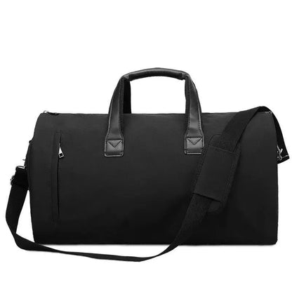 Medium oval travel bag with multiple internal compartments including camera insert and document storage