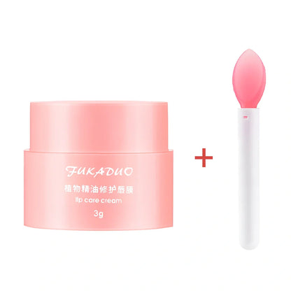 Jelly Lip Mask pot with application brush showing transparent gel texture