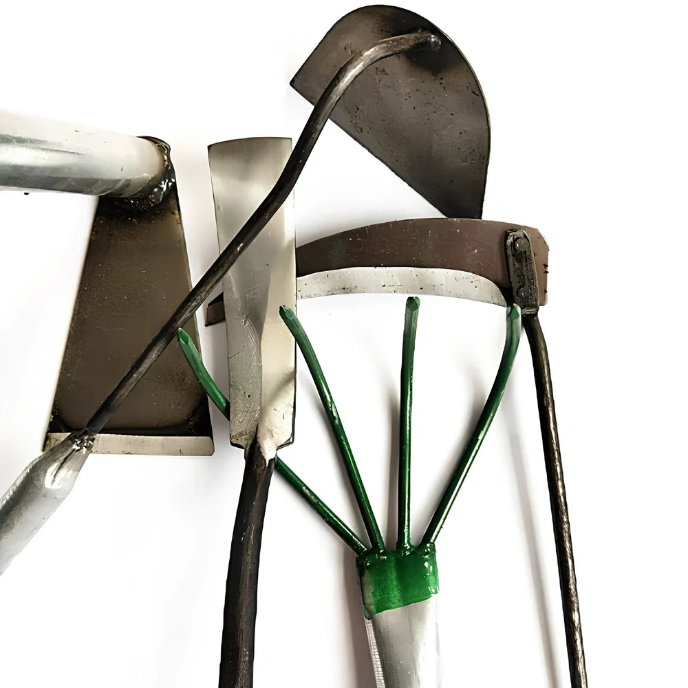 Small Sickle Four-tooth Rake Shovel Hoe Garden Tool Set with five steel tools for gardening