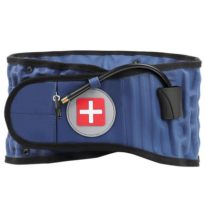 Inflatable Lumbar Traction Belt designed for back pain relief, featuring an adjustable inflation system and durable construction for personalized support and comfort.