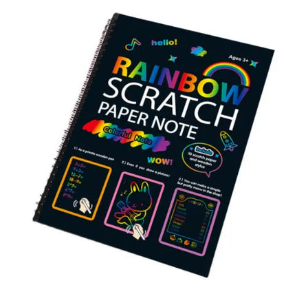 Large 26x19cm children's scratch art paper for DIY creative painting activities