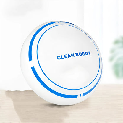 Mini desktop robot vacuum cleaner with 4 metre cord, flat nozzle, and dust box in white or black