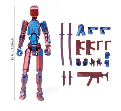 Versatile multi-jointed robotic action figure with customizable posing and design capabilities