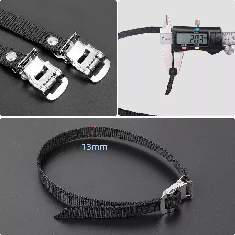 Fitness Spinning Pedal Foot Holder Rope with metal and plastic construction