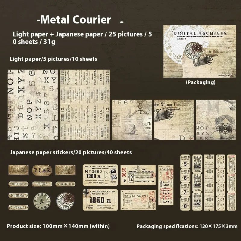 Retro double-layer notebook decorative card suit in paper brick shape measuring 10cm x 15cm with six colour options