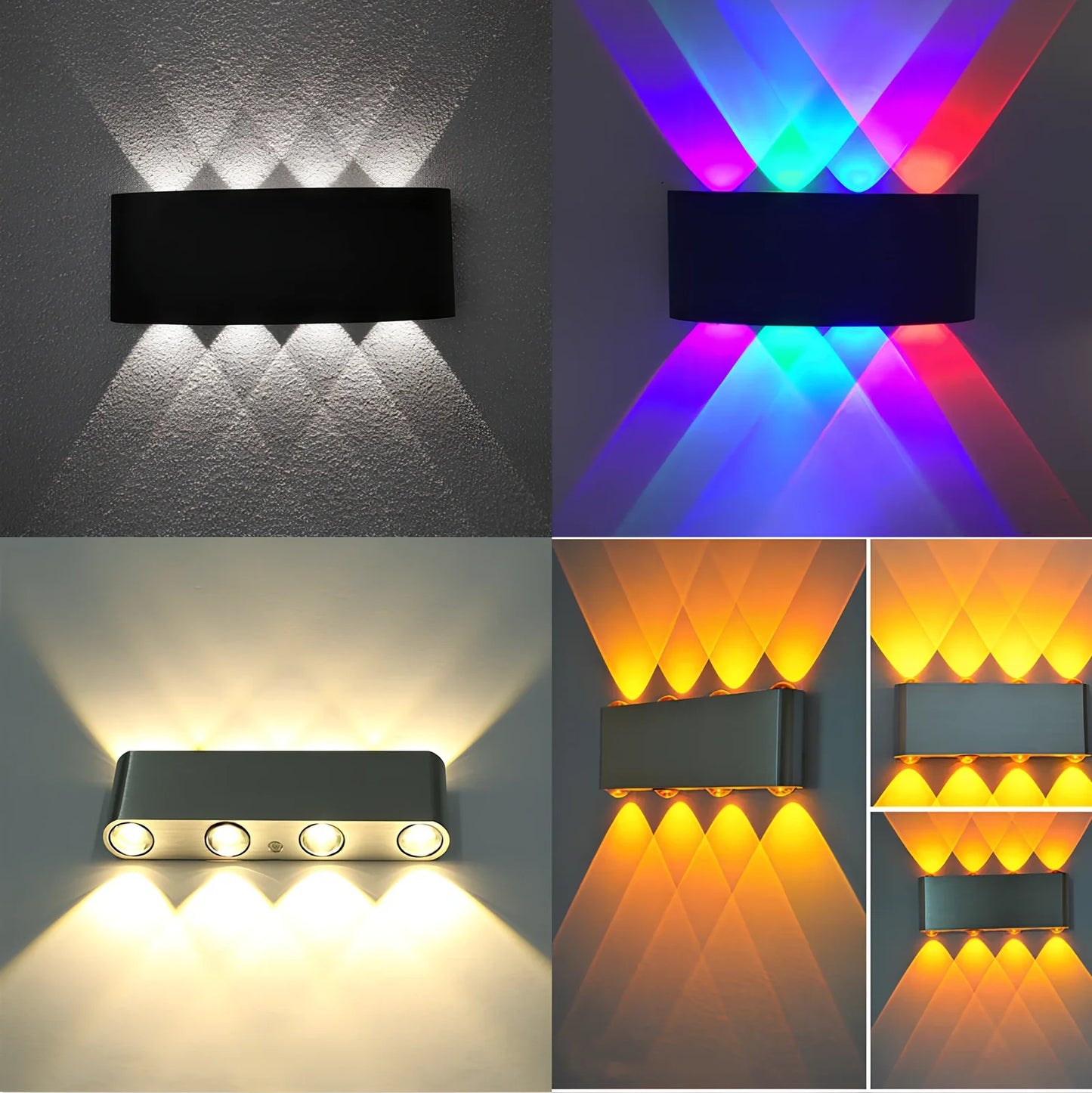 Modern 180cm LED corridor lamp in silver with warm white light on wall