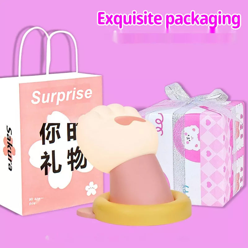 Cat Paw Desk Lamp with adjustable brightness and rechargeable battery