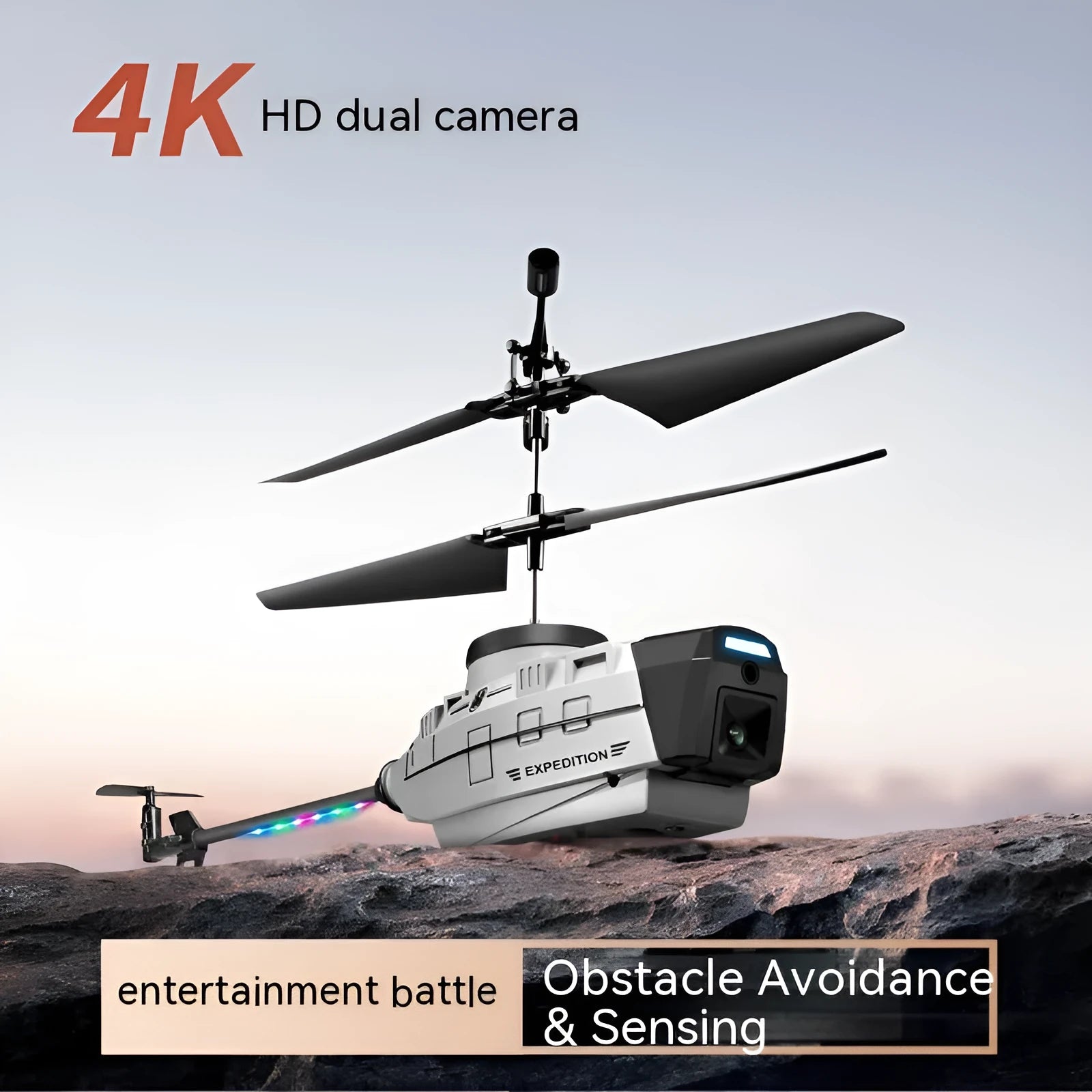 Heifeng reconnaissance UAV helicopter drone with plastic body under 30cm with obstacle avoidance and gesture control