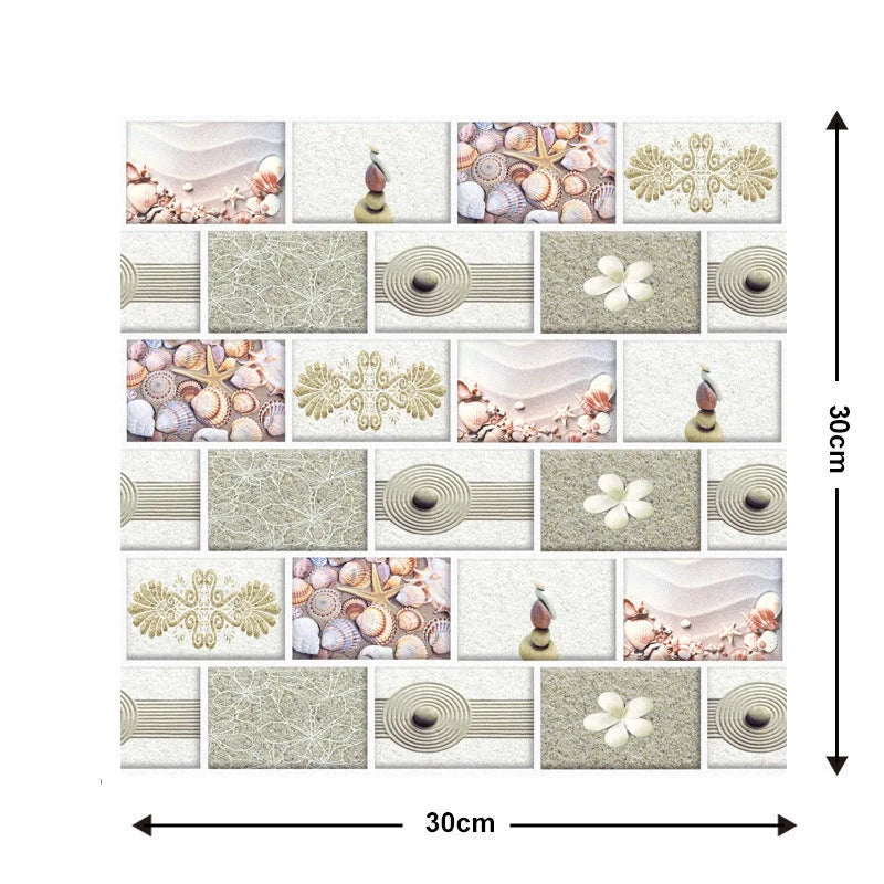 Brick wallpaper self-adhesive sticker for kitchen and bathroom walls, moisture-proof and oil-proof