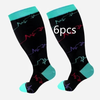 Premium plus-size compression socks with bamboo fibers for superior comfort and support