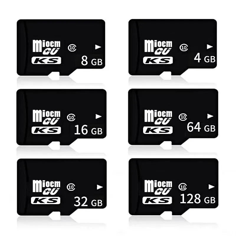 Black KS series TF memory card, 15 x 11 x 1mm, C10 high-speed edition for phones, cameras, and recorders