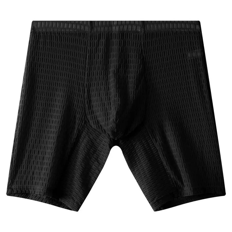 Lace men's boxers in lengthened cut with mid waist design, available in five colours including rose red and green.