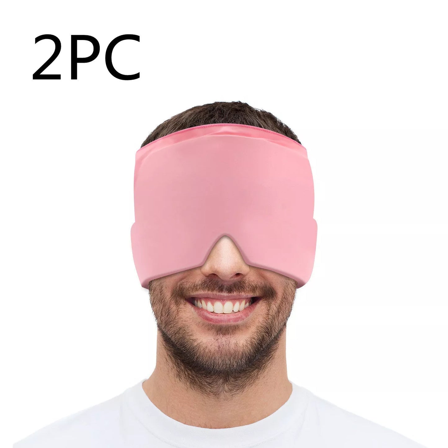 Gel Headband for headache relief in black, pink, sky blue, gray, and purple