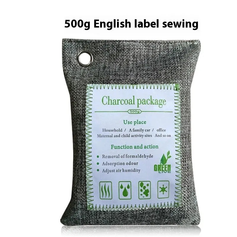 Bamboo charcoal activated carbon air purification bags in sewable style.