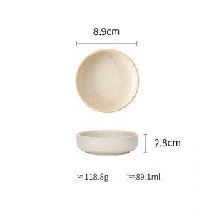 Pure Color Matte Ceramic Plate Set in pink, grey, white, and blue