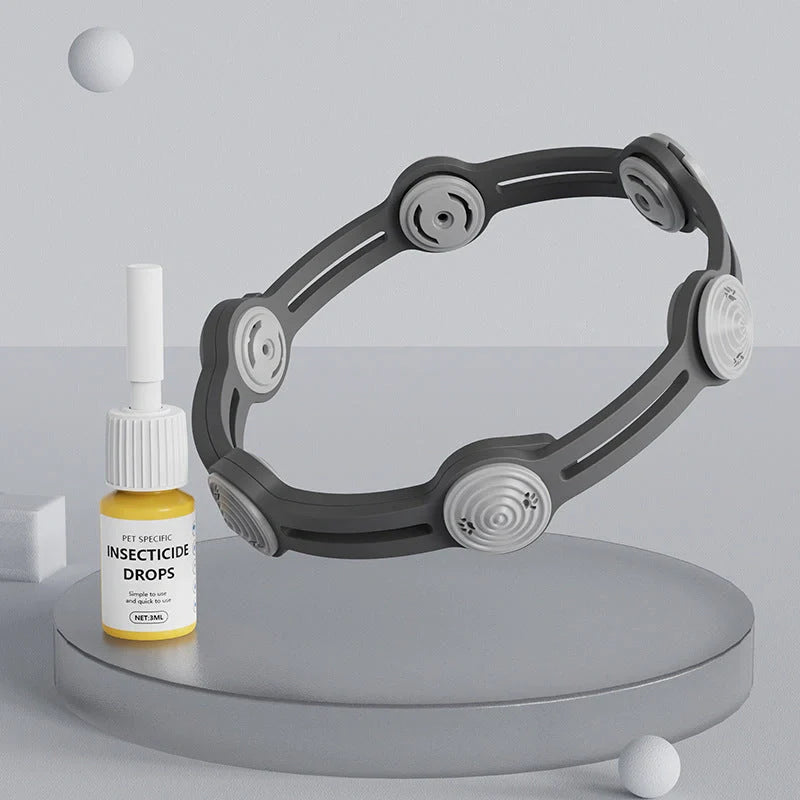 Adjustable pet flea and mosquito repellent collar with natural essential oils