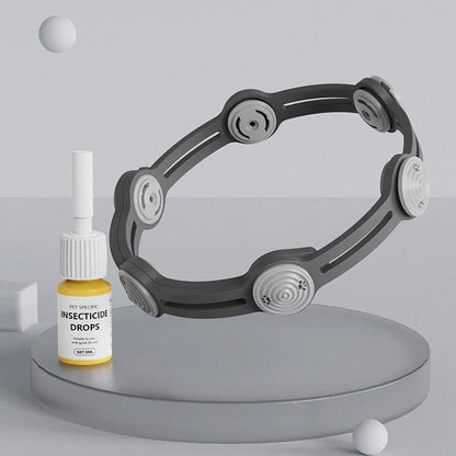 Adjustable pet flea and mosquito repellent collar with natural essential oils