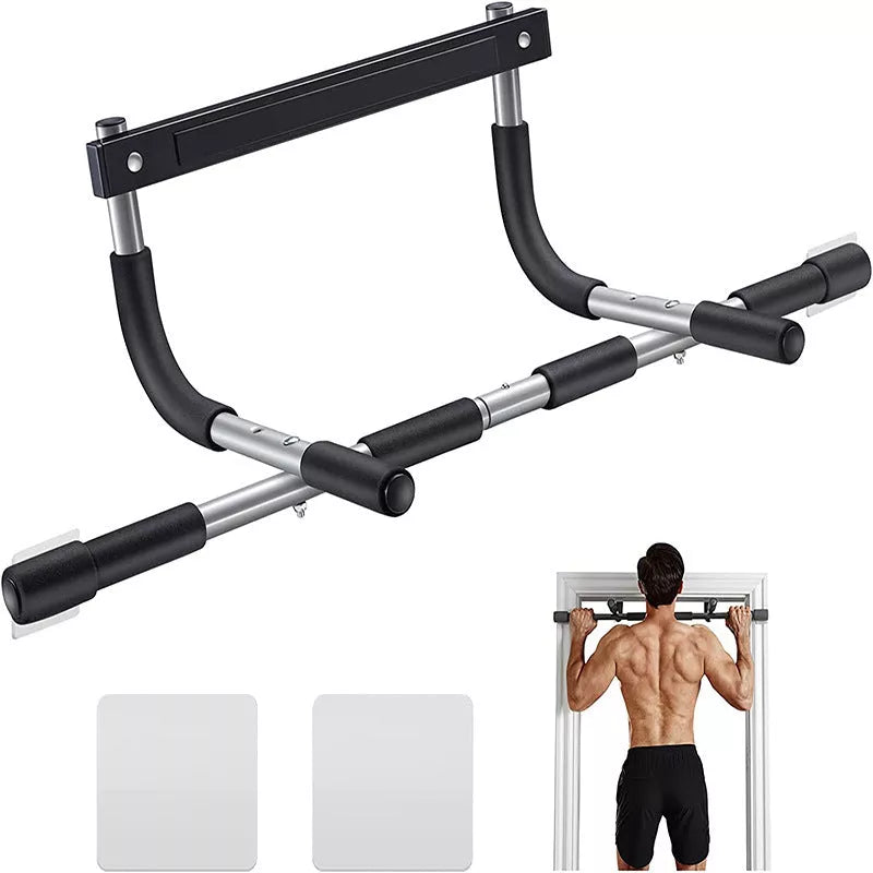 Indoor fitness door frame pull-up bar for strength training