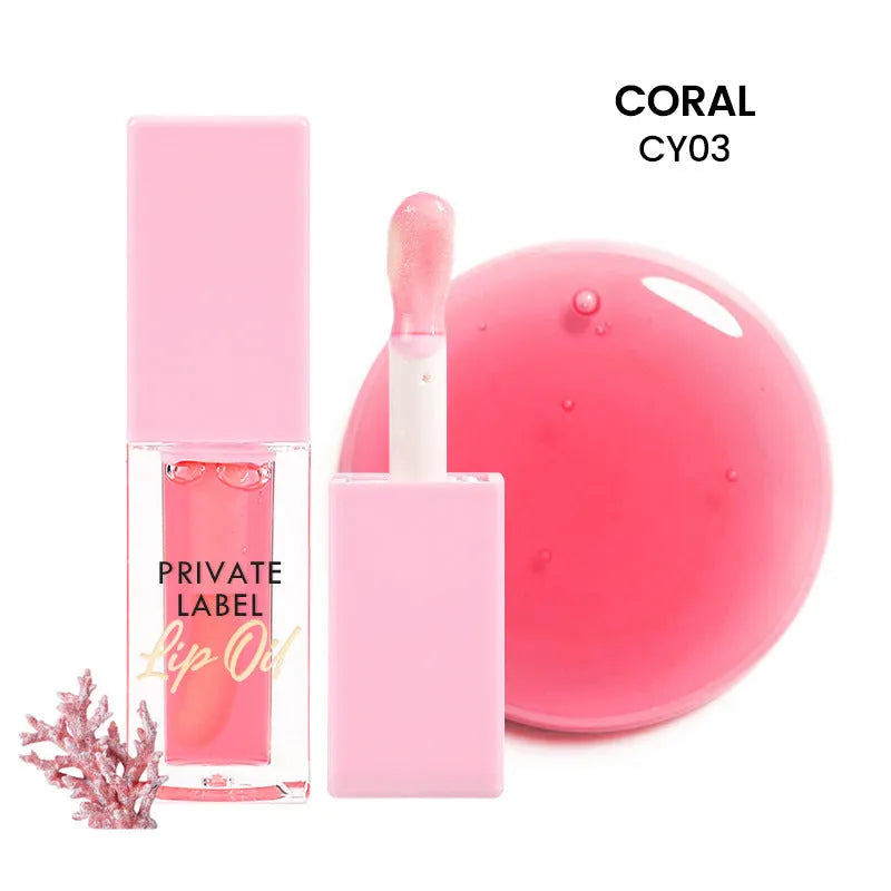 Women's simple natural transparent lip gloss tube with 6ml net content in fruity shades