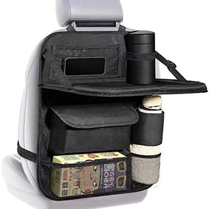 Black Oxford cloth car seat buggy bag measuring 42x30cm with hanging straps for multifunction storage
