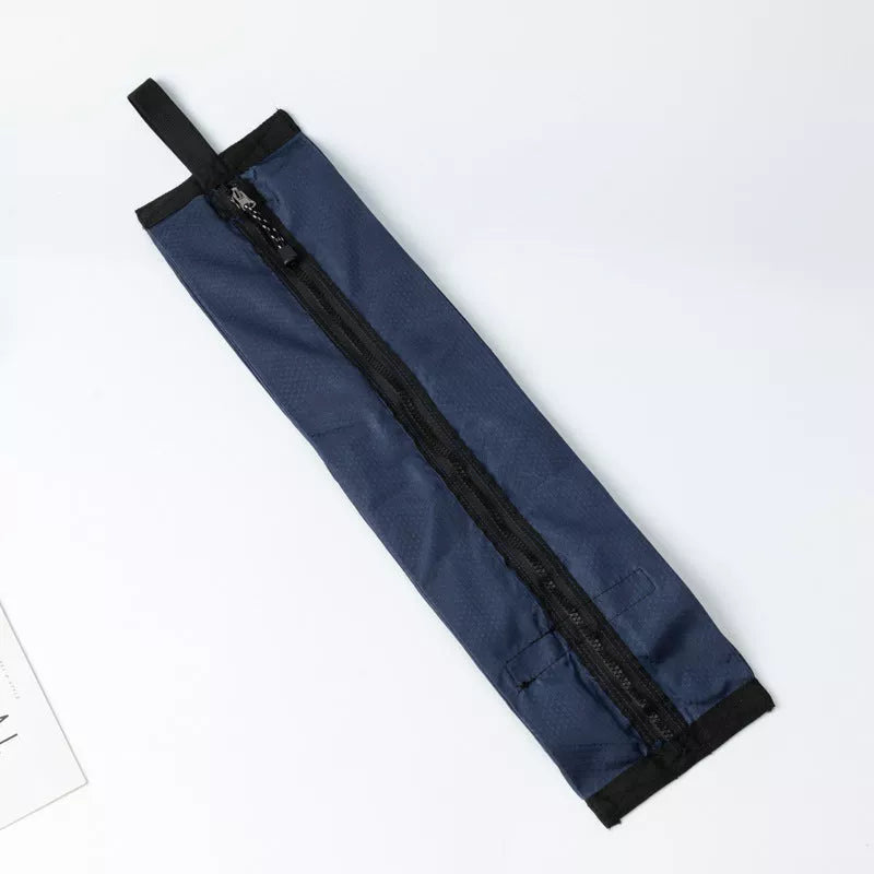 Women's waterproof foldable backpack in navy blue, perfect for outdoor and campus use