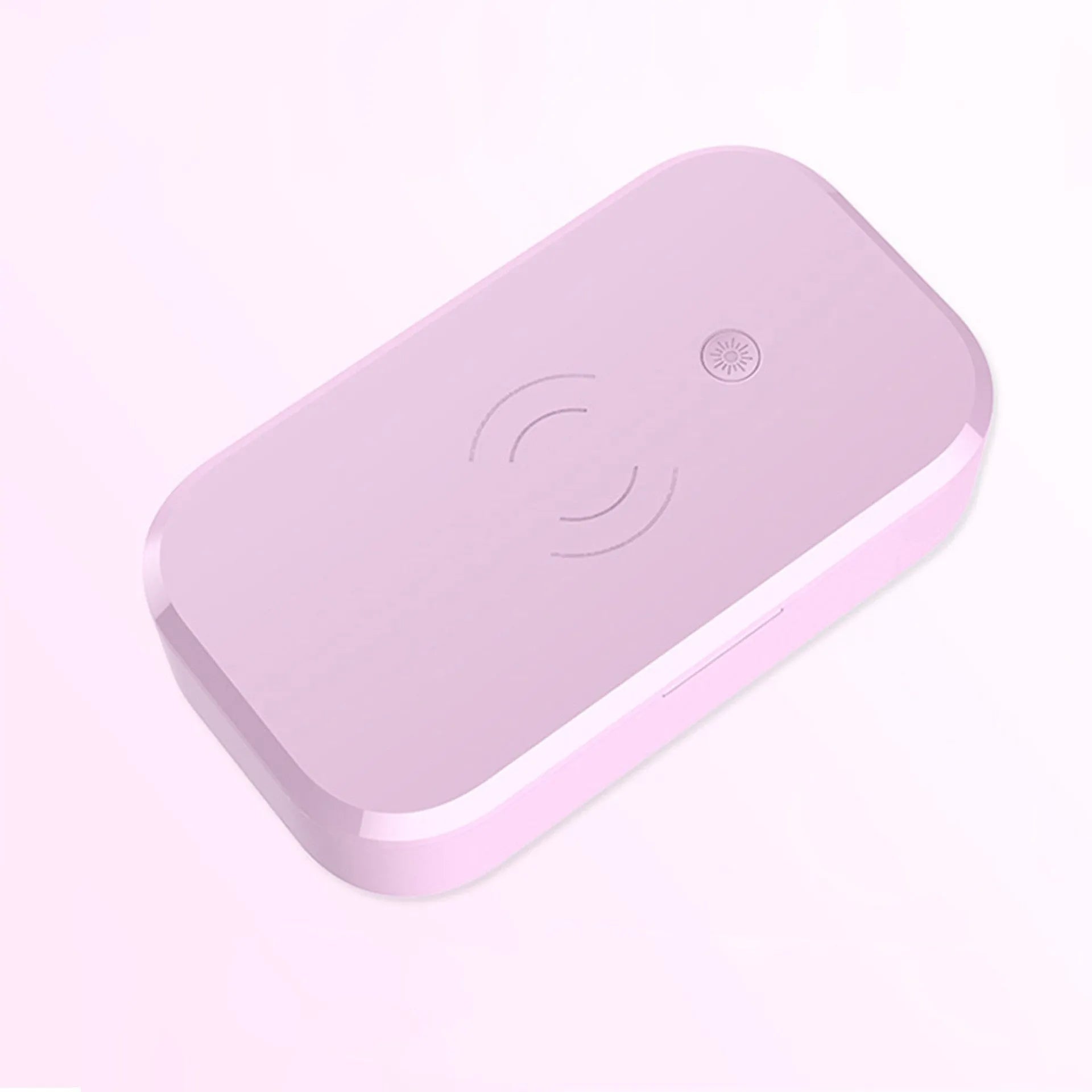 Ultraviolet disinfection box in white colour, sanitising nail art tools and mobile phone with wireless charging, 380g weight