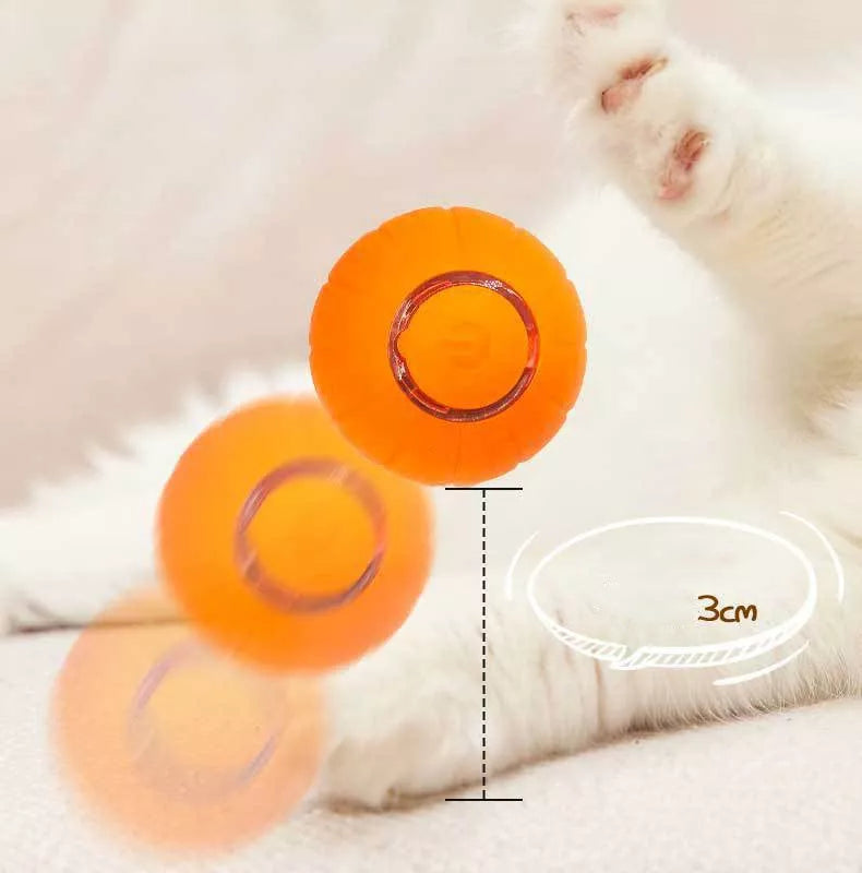 Smart Rolling Ball Pet Cat Toy in vibrant colors, perfect for bite-resistant play