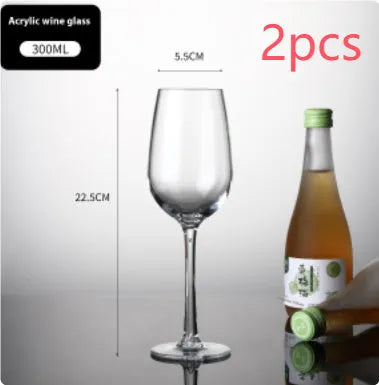 Clear acrylic wine bottle for milk tea and party drinks with drop-resistant plastic construction