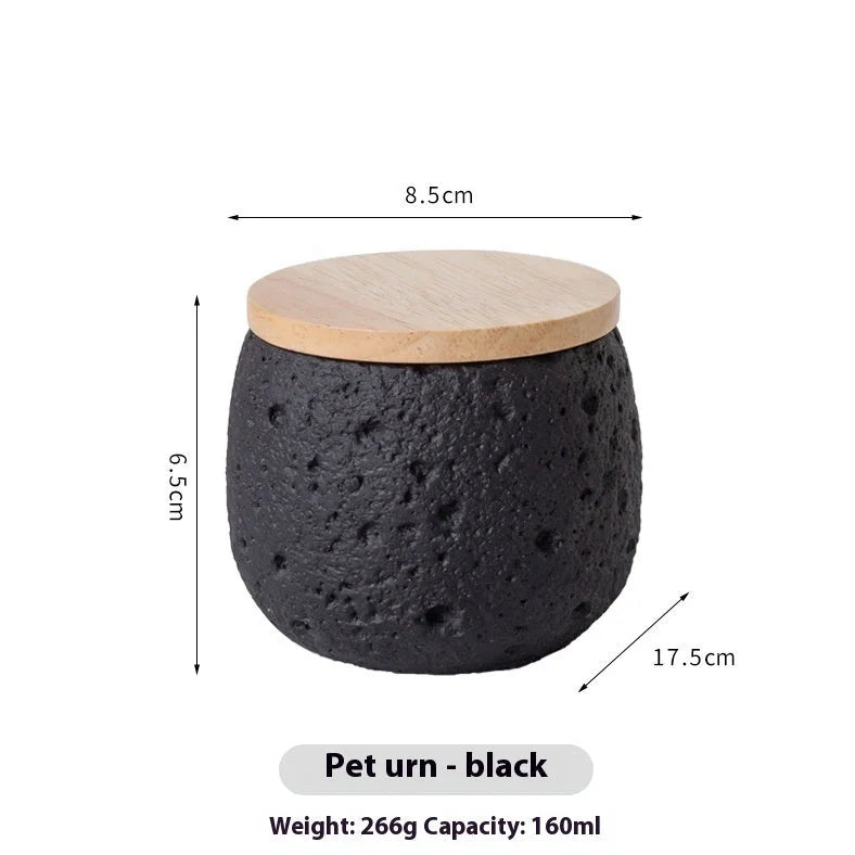 Handmade cement pet cinerary casket in rectangular shape with handcrafted texture, shown in one of six available colours
