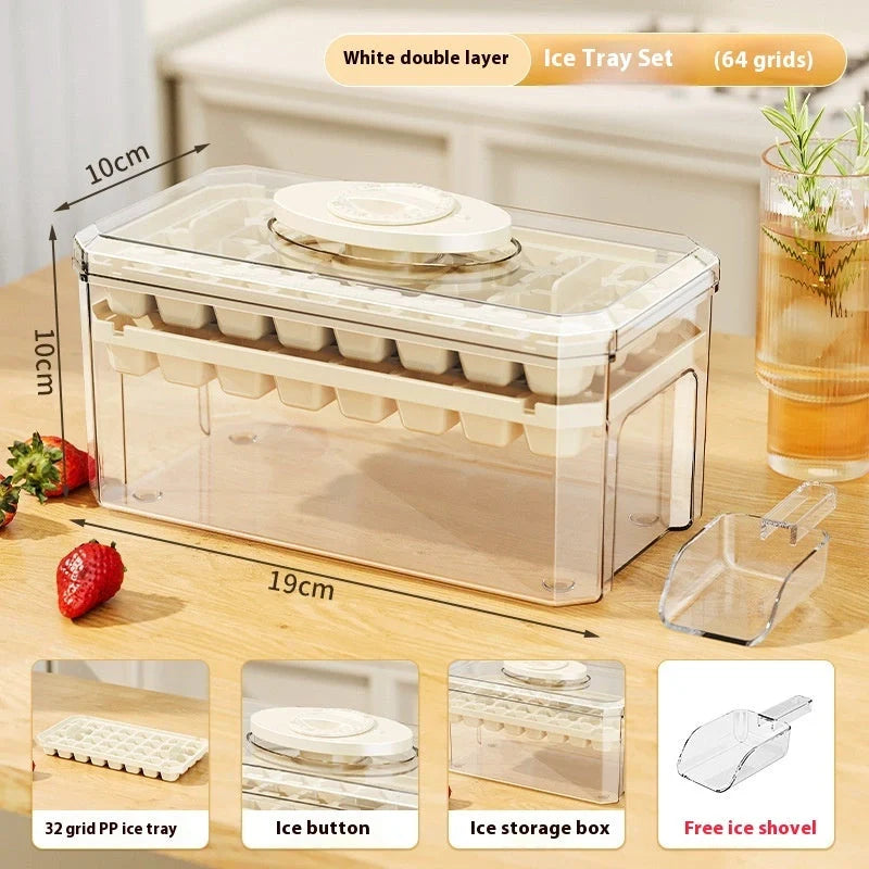 PP material ice cube tray with quick release design for easy demolding