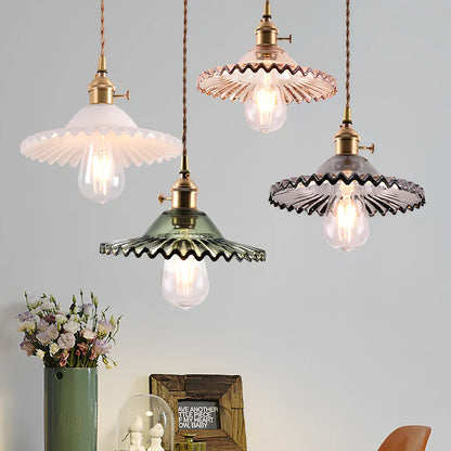 Nordic glass chandelier with copper body and adjustable 1.2m height in multiple colour options