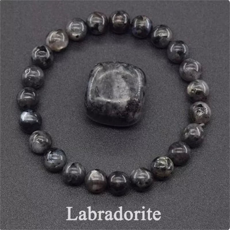 Handmade tiger eye stone elastic beaded bracelet for stress relief and yoga