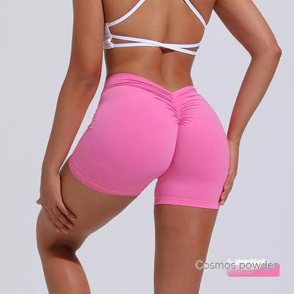 Women's nylon tight shorts for training and running in various colors