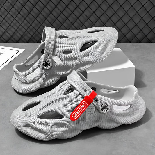 Coconut slippers with closed toe design in EVA material available in grey, black, white, and khaki colours