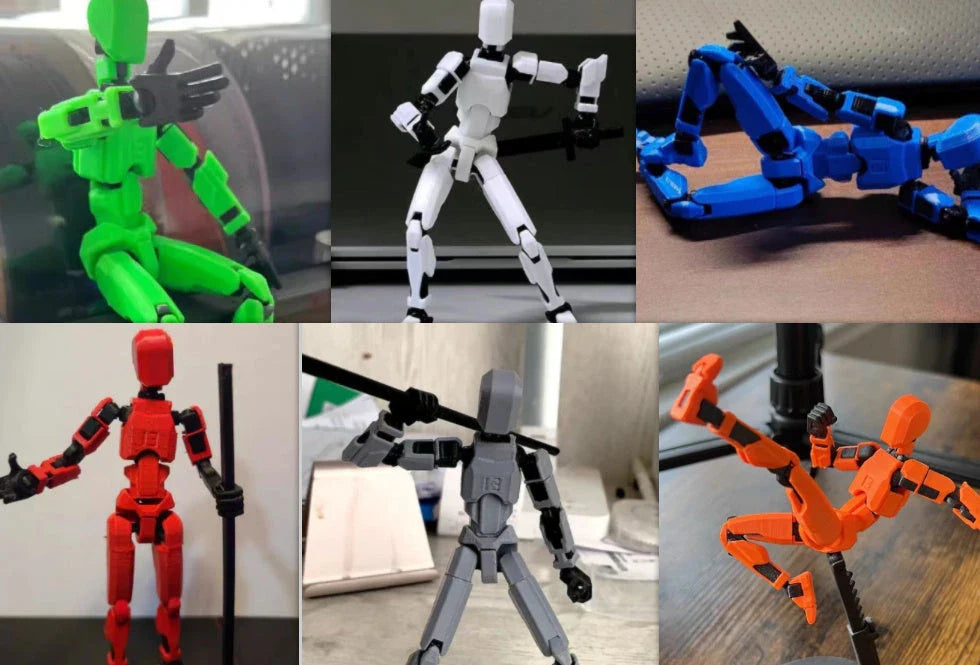 Versatile multi-jointed robotic action figure with customizable posing and design capabilities