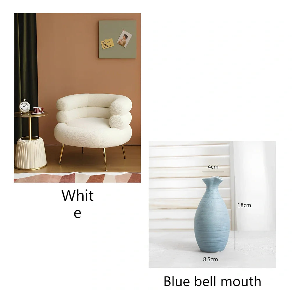 White Hot Dog sofa chair on balcony, 80cm wide cloth lounge with 20kg base and elastic foam filler