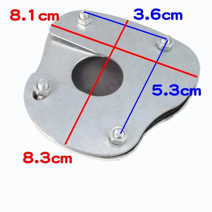 Metal motorcycle brake pedal skid plate showing Foot Pedal, Square Foot Pedal, and Small Brake Plate style options
