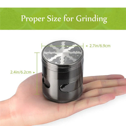 60mm zinc alloy herb grinder with windmill teeth and neodymium magnet lid