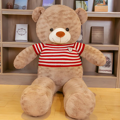 Big hugging teddy bear rag plush doll with rose velvet fabric in multiple size options from 0.8m to 2.6m