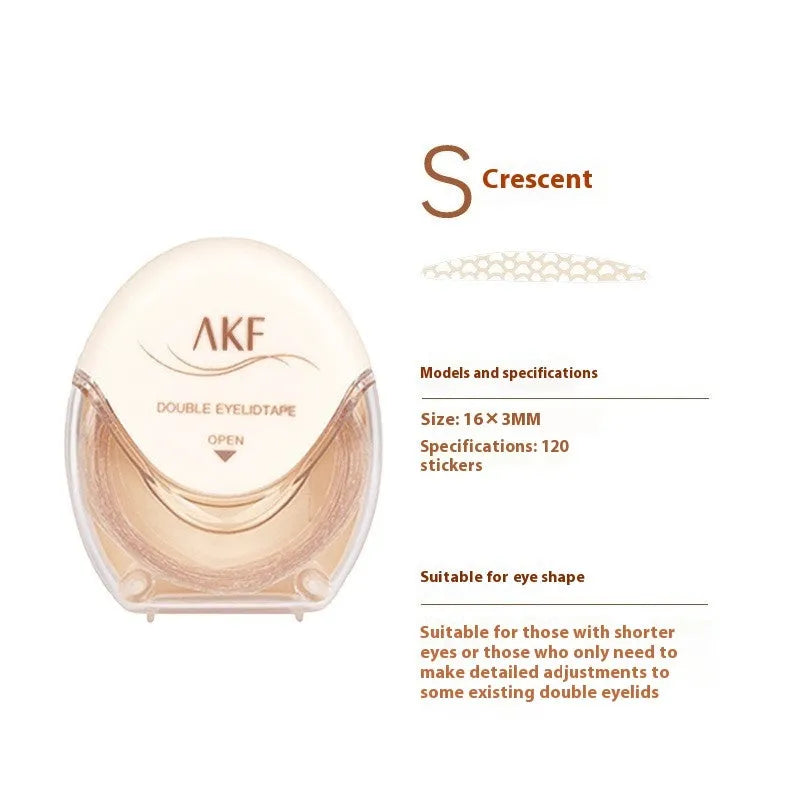 Double eyelid stickers roll with transparent lace adhesive patches for creating natural eyelid creases