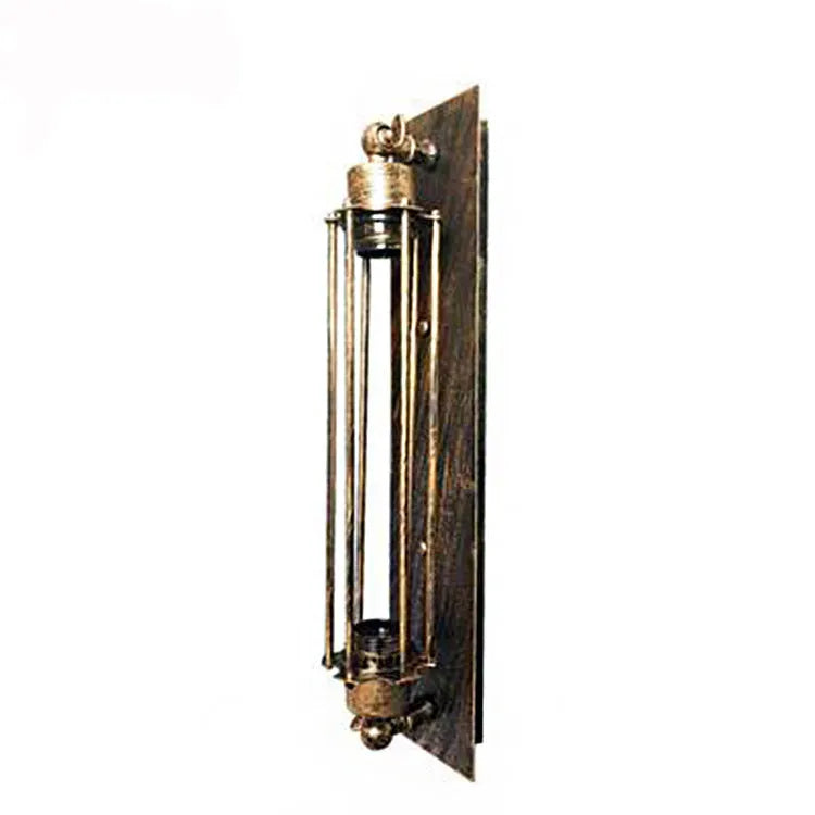 Industrial retro flute iron wall lamp in black finish, 110mm by 470mm size, antique style design