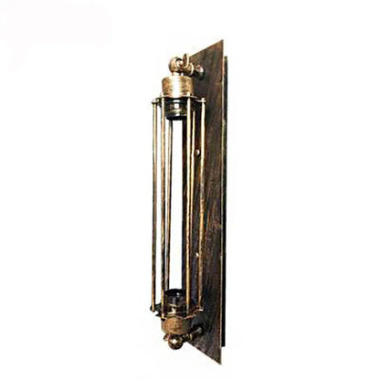 Industrial retro flute iron wall lamp in black finish, 110mm by 470mm size, antique style design