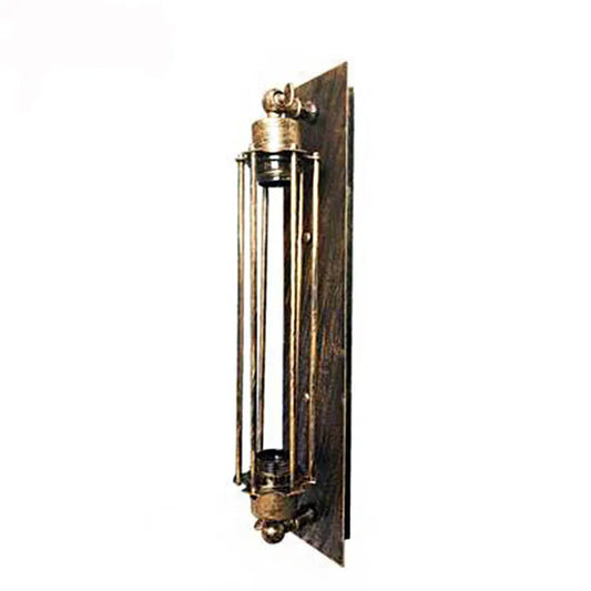 Industrial retro flute iron wall lamp in black finish, 110mm by 470mm size, antique style design