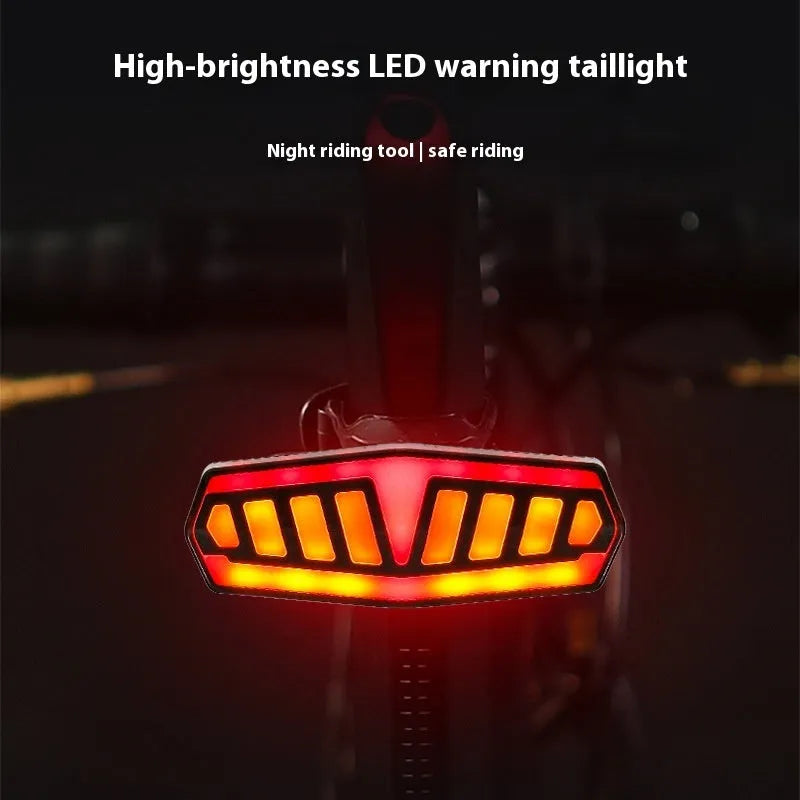 Wireless remote control bicycle steering brake induction lamp taillight with remote.