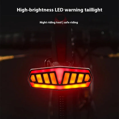 Wireless remote control bicycle steering brake induction lamp taillight with remote.